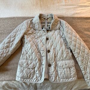 Burberry Beige and Red Plaid Jacket